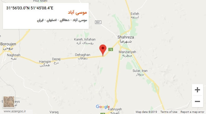 روستای موسی آباد بر روی نقشه