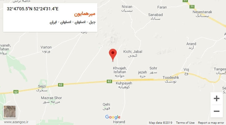 روستای میرهمایون بر روی نقشه