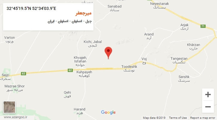 روستای میرجعفر بر روی نقشه