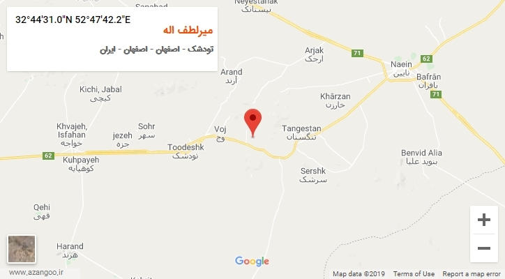 روستای میرلطف اله بر روی نقشه