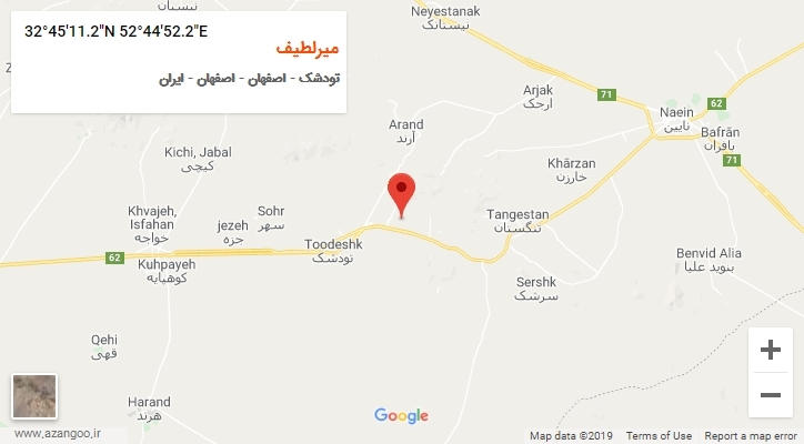روستای میرلطیف بر روی نقشه