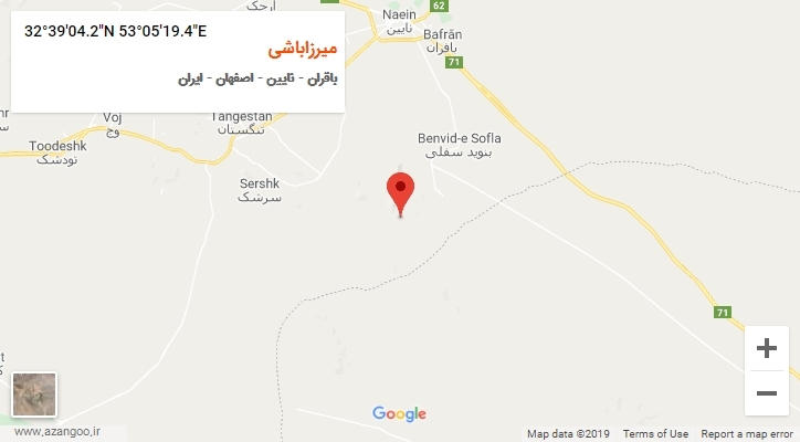 روستای میرزاباشی بر روی نقشه