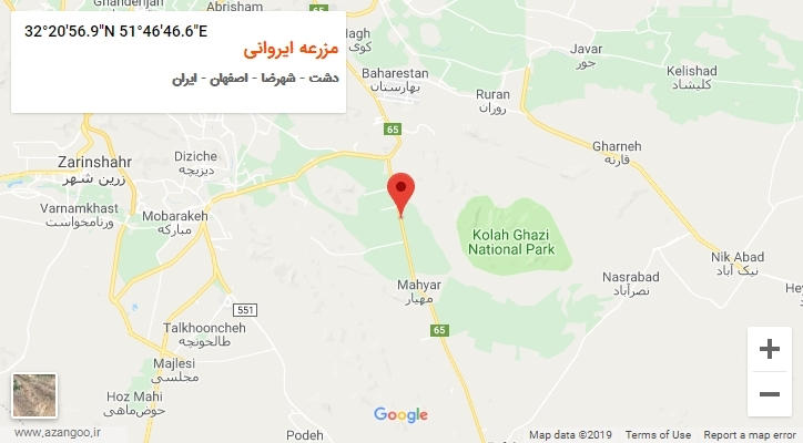 روستای مزرعه ایروانی بر روی نقشه