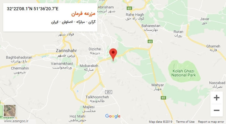 روستای مزرعه فرمان بر روی نقشه