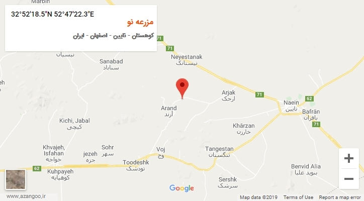 روستای مزرعه نو بر روی نقشه