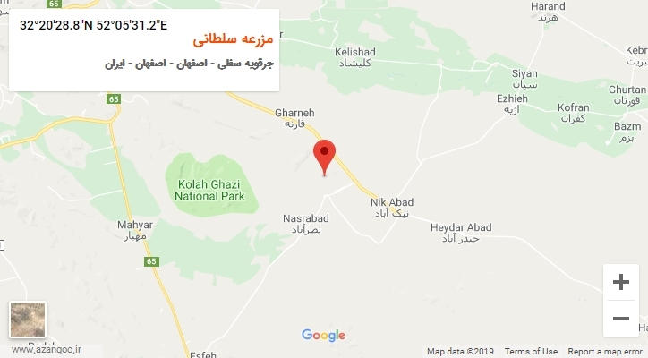 روستای مزرعه سلطانی بر روی نقشه