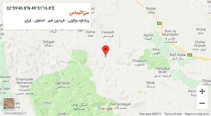 روستای مزراکیماس بر روی نقشه