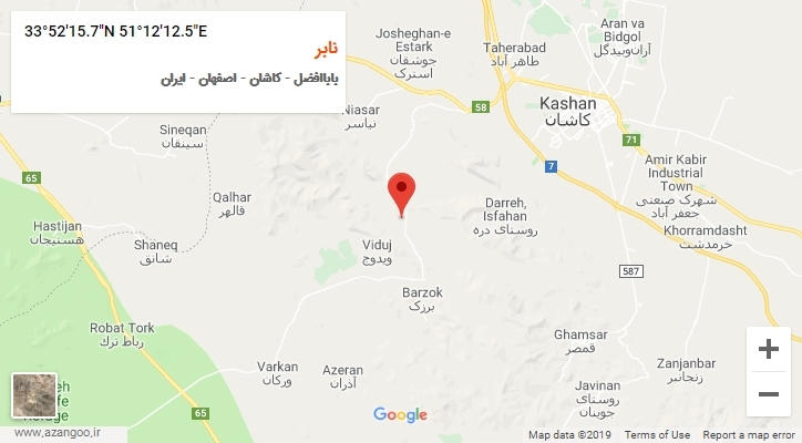 روستای نابر بر روی نقشه