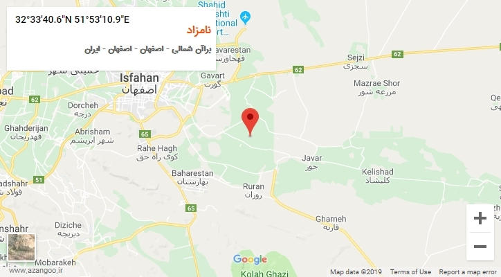 روستای نامزاد بر روی نقشه