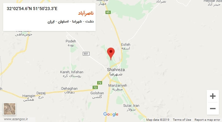 روستای ناصرآباد بر روی نقشه