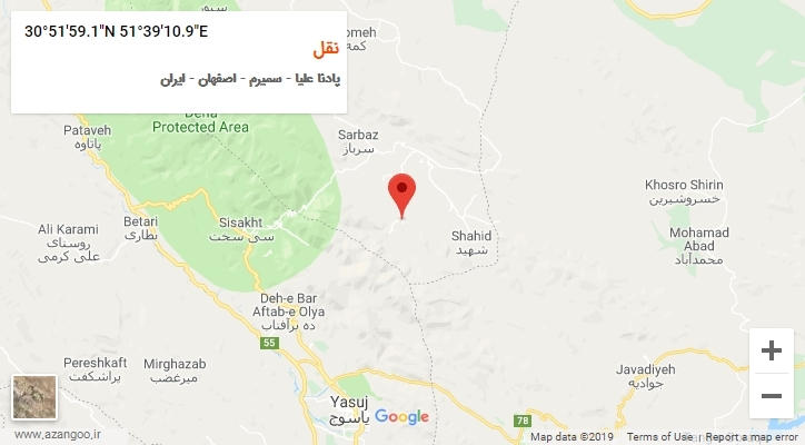 روستای نقل بر روی نقشه