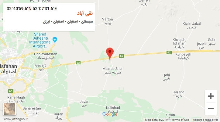 روستای نقی آباد بر روی نقشه