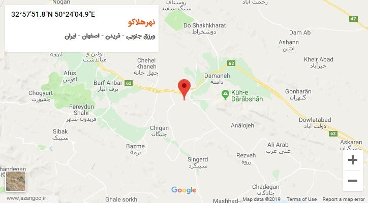 روستای نهرهلاکو بر روی نقشه
