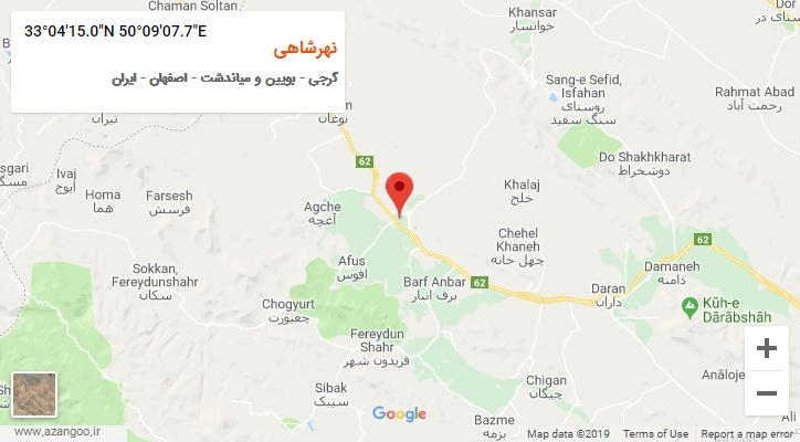 روستای نهرشاهی بر روی نقشه