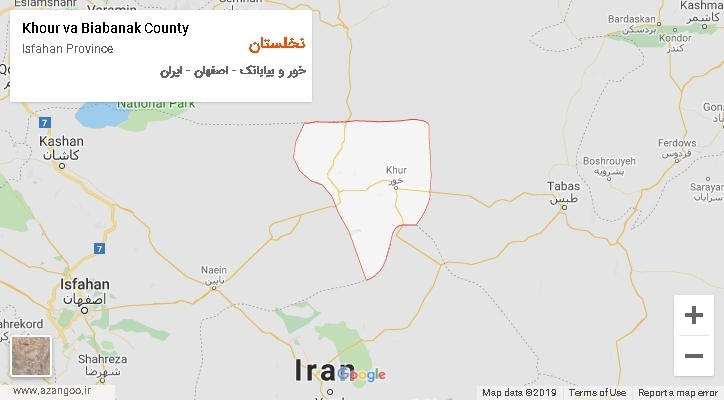 دهستان نخلستان بر روی نقشه
