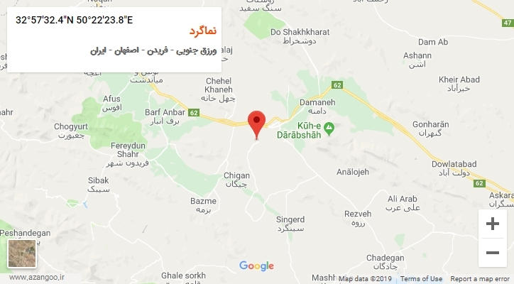 روستای نماگرد بر روی نقشه