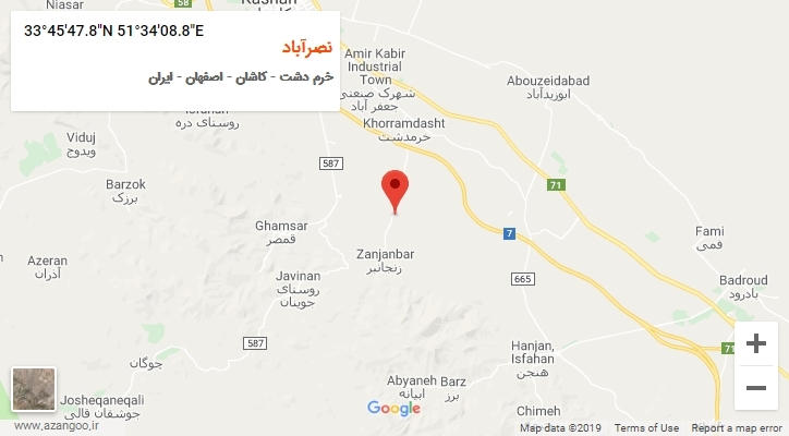 روستای نصرآباد بر روی نقشه