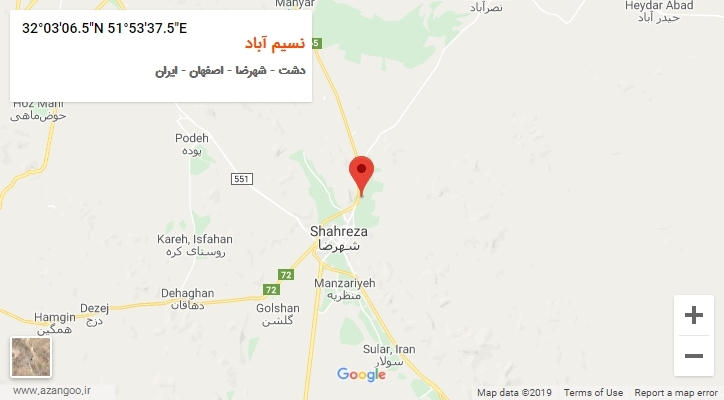 روستای نسیم آباد بر روی نقشه