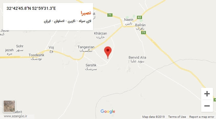 روستای نصیرا بر روی نقشه