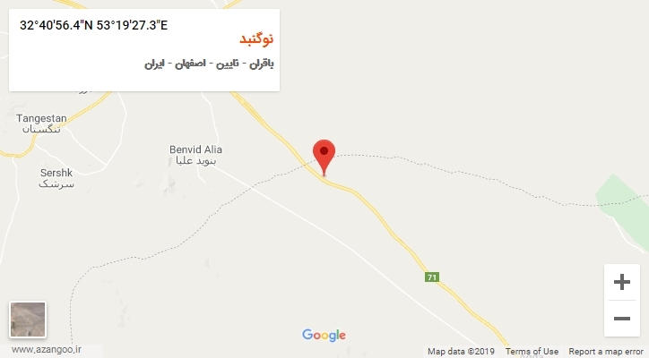 روستای نوگنبد بر روی نقشه