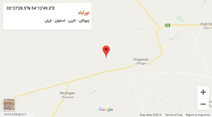 روستای نورآباد بر روی نقشه