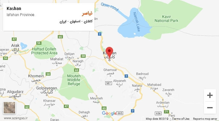 دهستان نیاسر بر روی نقشه