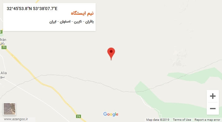 روستای نیم ایستگاه بر روی نقشه