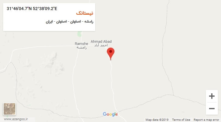 روستای نیستانک بر روی نقشه