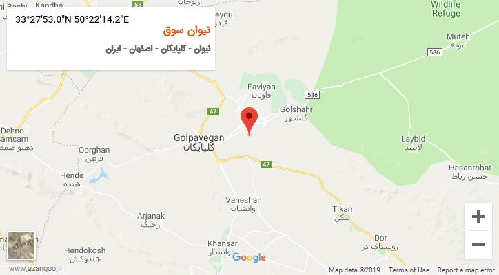 روستای نیوان سوق بر روی نقشه