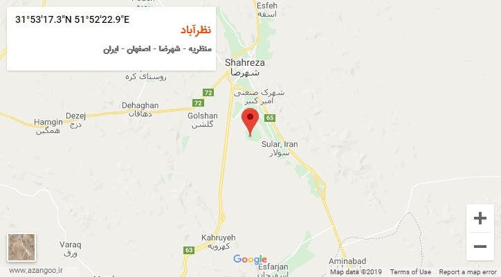 روستای نظرآباد بر روی نقشه