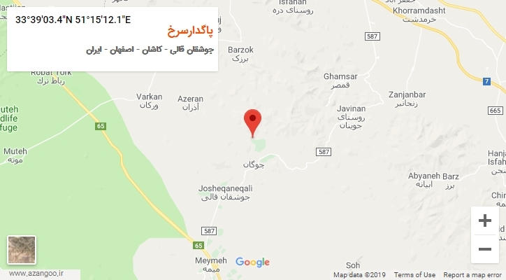 روستای پاگدارسرخ بر روی نقشه
