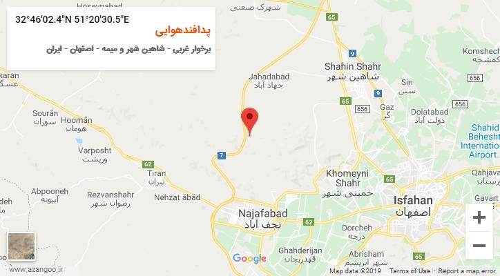روستای پدافندهوایی بر روی نقشه
