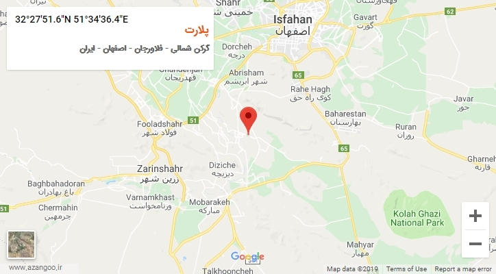 روستای پلارت بر روی نقشه