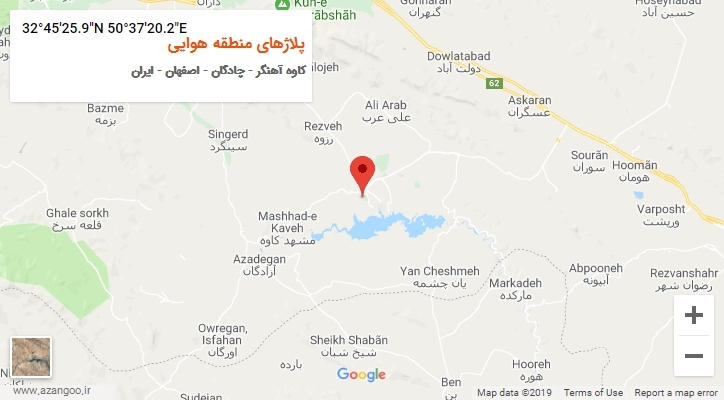 روستای پلاژهای منطقه هوایی بر روی نقشه