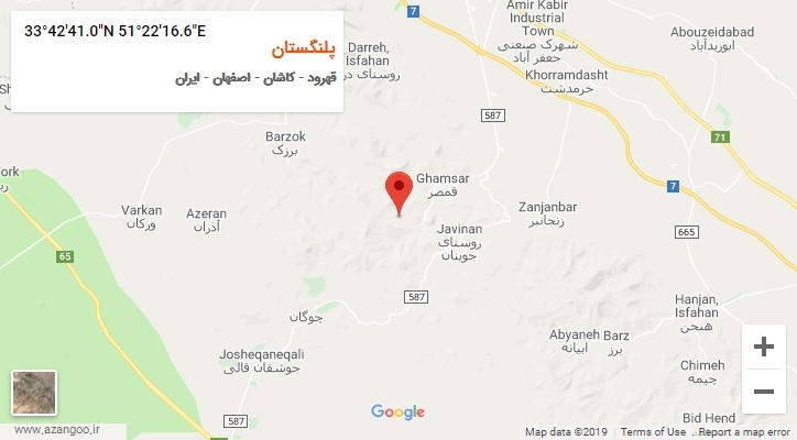 روستای پلنگستان بر روی نقشه