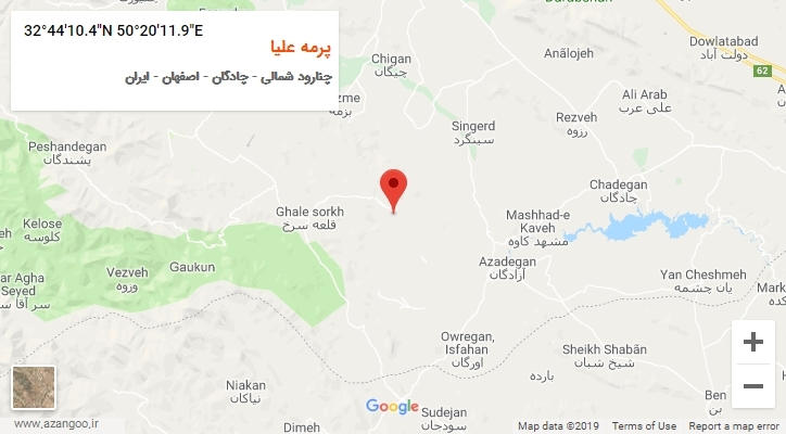 روستای پرمه علیا بر روی نقشه