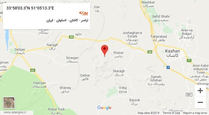 روستای پوزنه بر روی نقشه