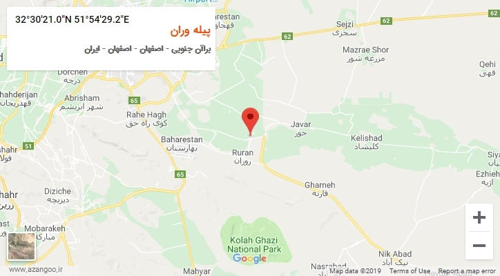 روستای پیله وران بر روی نقشه
