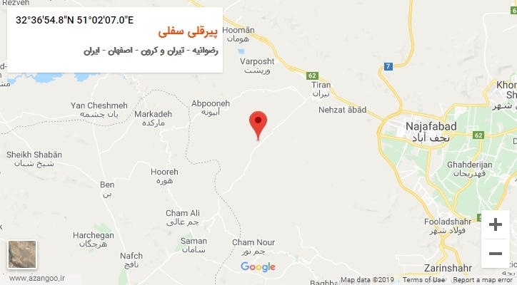 روستای پیرقلی سفلی بر روی نقشه