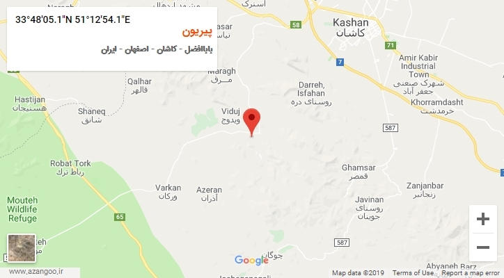 روستای پیریون بر روی نقشه