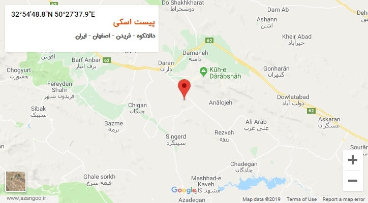 روستای پیست اسکی بر روی نقشه