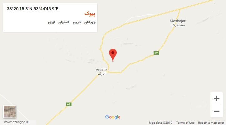 روستای پیوک بر روی نقشه