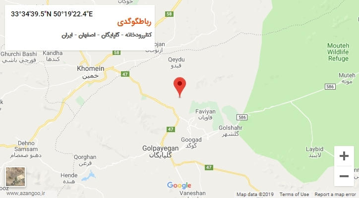 روستای رباطگوگدی بر روی نقشه