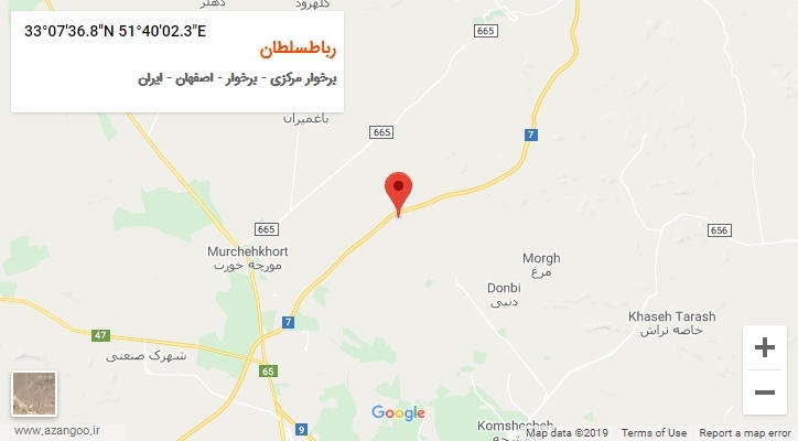 روستای رباطسلطان بر روی نقشه