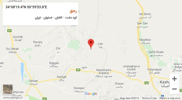 روستای رحق بر روی نقشه