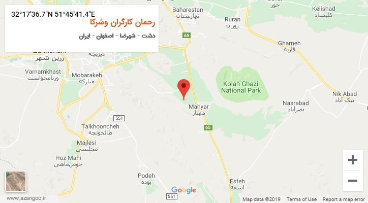 روستای رحمان کارگران وشرکا بر روی نقشه