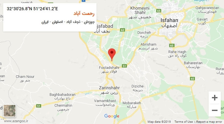 روستای رحمت آباد بر روی نقشه