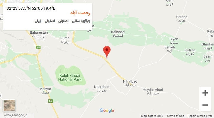 روستای رحمت آباد بر روی نقشه