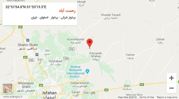 روستای رحمت آباد بر روی نقشه