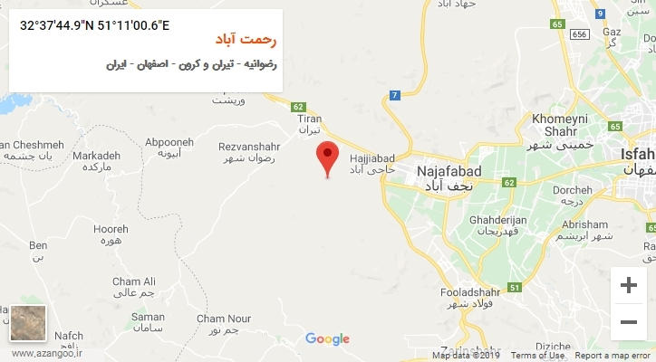 روستای رحمت آباد بر روی نقشه